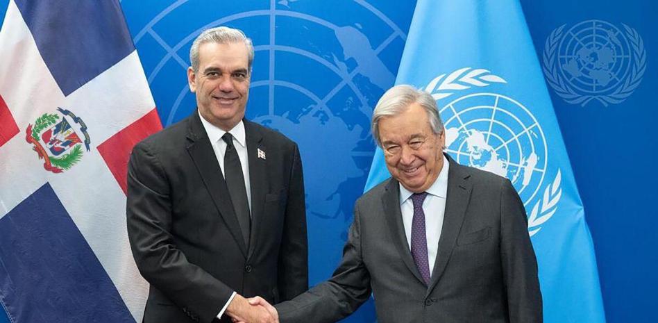 Abinader recibe a secretario general ONU: buscan garantizar seguridad en Haití