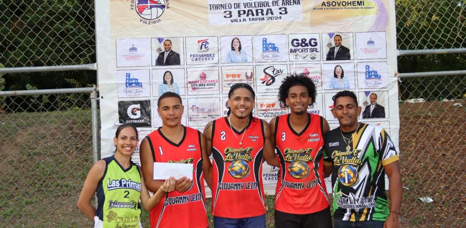 Moca y Pro-Peach ganan el Torneo de Voleibol de Arena Pre-Semana Santa "Villa Tapia 2026"