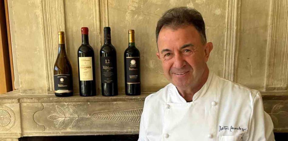 Uno de los tres chefs con más estrellas Michelin del mundo marida con Valduero 2 racimos