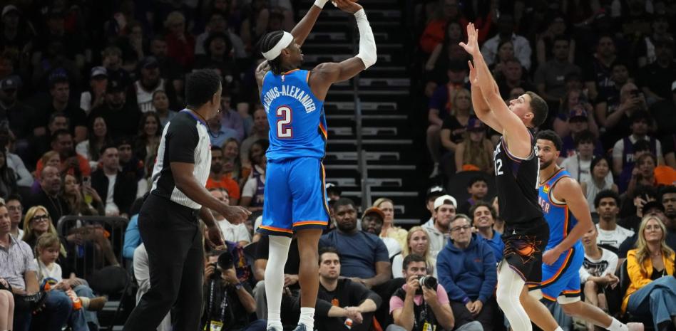 Gilgeous-Alexander anotó 31 y Oklahoma completa barrida sobre Suns