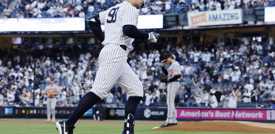 Aaron Judge pega su 14mo jonrón e impulsa victoria 12-1 de los Yankees sobre los Orioles