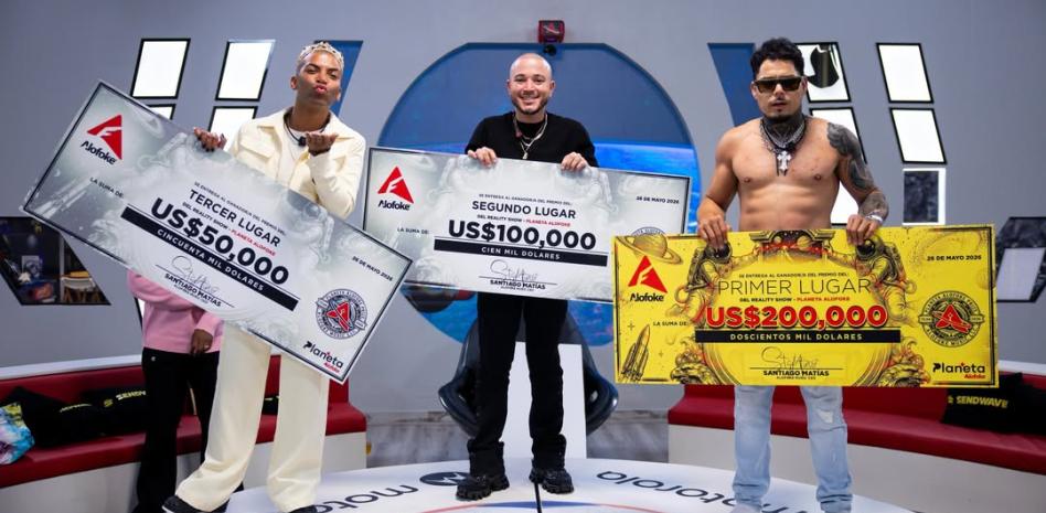 Ganadores de “Planeta Alofoke” se alzaron con 200 mil, 100 mil, 50 mil y 25 mil dólares