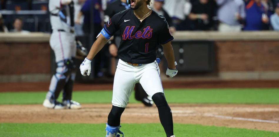 Meléndez sale del banquillo y lleva a los Mets a vencer Marlins en 10 entrada