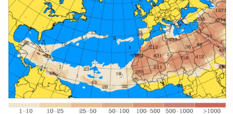 Polvo del Sahara sigue incidiendo en el país; temperaturas de hasta 35 grados y pocas lluvias