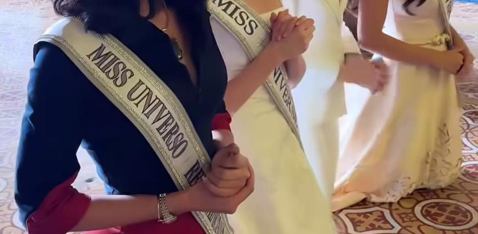 Miss RD Universo acompaña a Fátima Bosch en peregrinación católica en Costa Rica