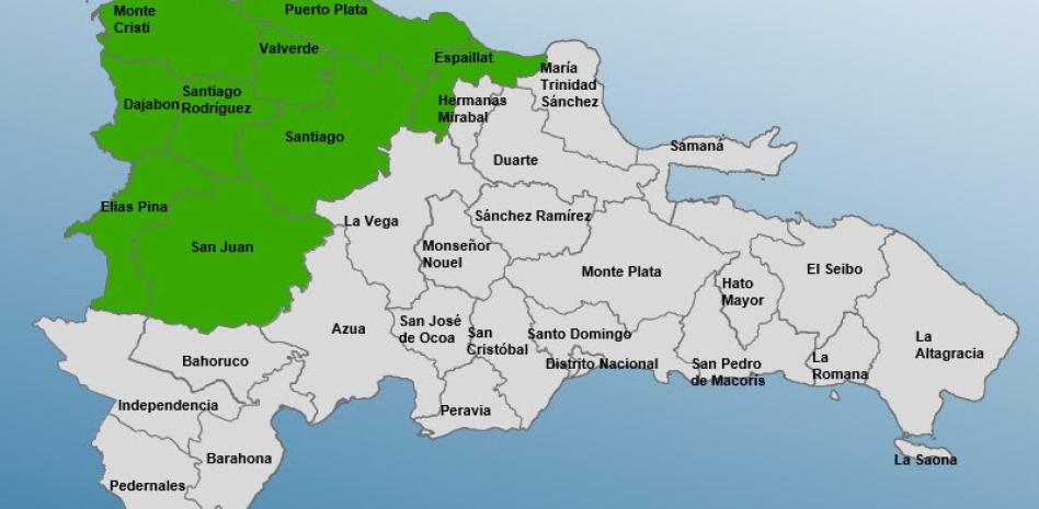 COE coloca nueve provincias en alerta verde por presencia de aguaceros