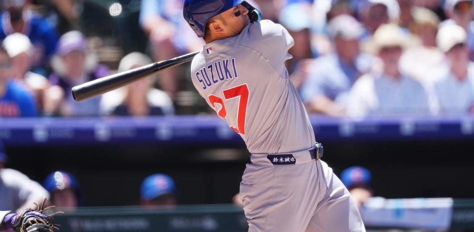 Seiya Suzuki conecta grand slam y los Cachorros apalean a Rockies