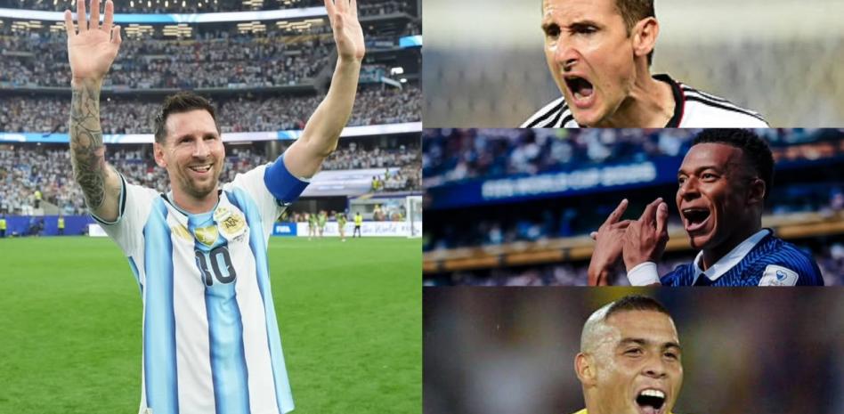 Lionel Messi es el líder con 18, pero... ¿cuáles son los otros goleadores históricos del Mundial?