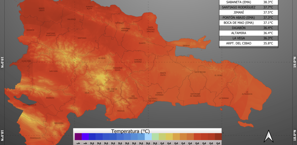 Dominicanos experimentan temperatura de 38.3 grados y sensación térmica superior a 40