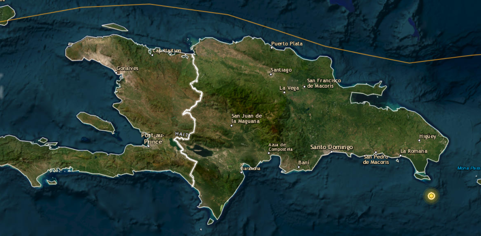 Se registra temblor de tierra en República Dominicana