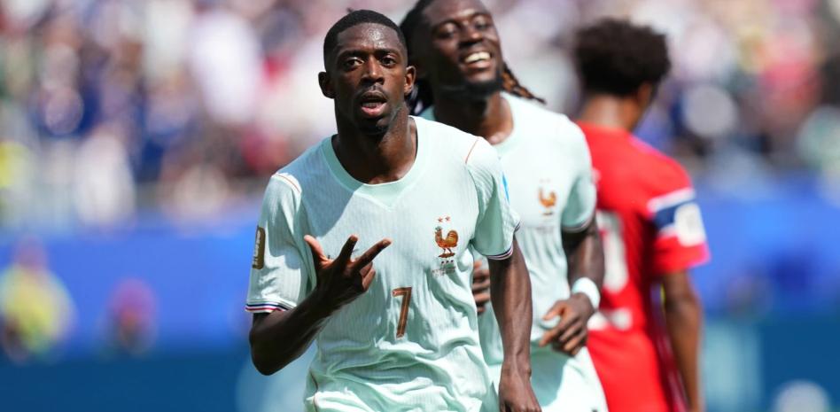 Dembélé estampa en el 1er tiempo y Francia vapulea 4-1 a Noruega