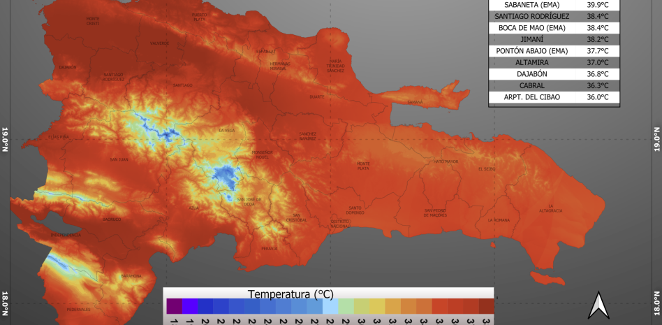 El termómetro marcó 39.9 grados en Sabaneta; esto es lo que muestran mapas de calor en cuatro días