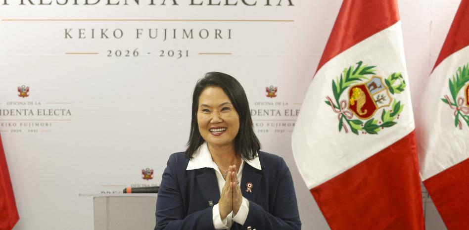 Keiko Fujimori promete "nueva etapa" para Perú, tras proclamación oficial de su triunfo