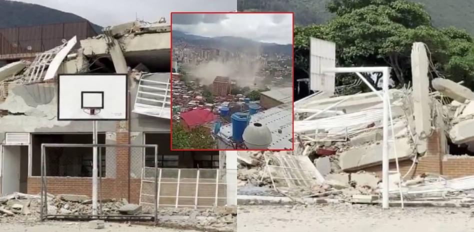 Colapsa parcialmente un colegio en Caracas nueve días después de los potentes terremotos