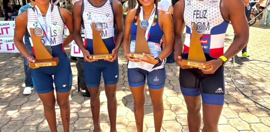 Delegación dominicana logra cuatro podios en campeonato de triatlón en El Salvador