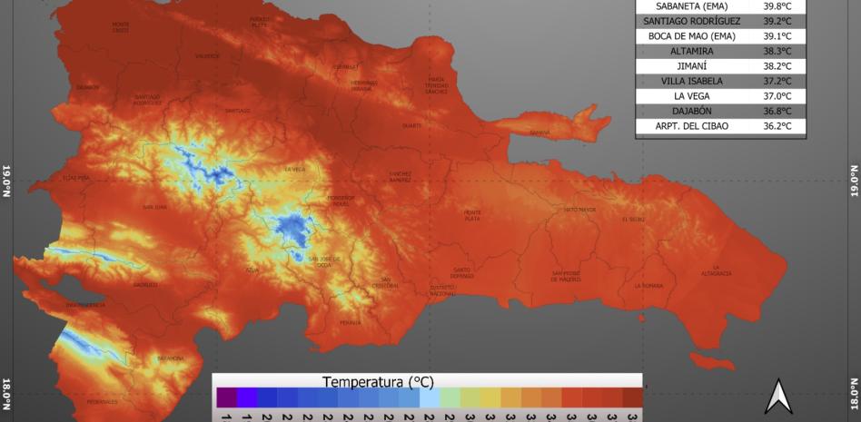 Aguaceros en algunas localidades y sensación térmica superior a los 42 grados