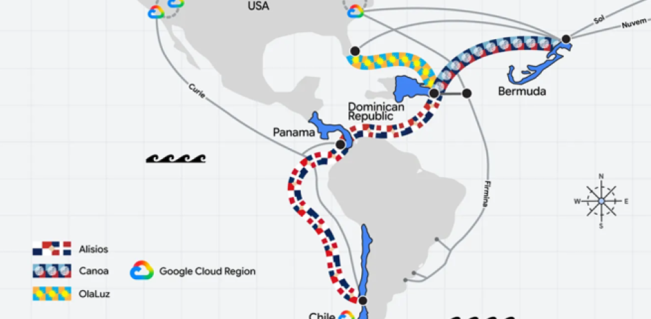 Estos son los tres cables submarinos que Google instalará en República Dominicana