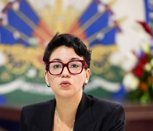 La ministra de Relaciones Exteriores de Haití, Dominique Dupuy