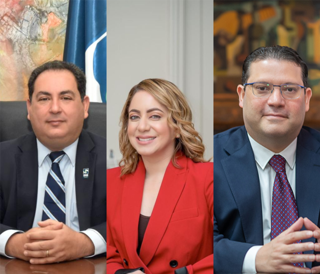 Mario Lama, Gloria Reyes, y Sanz Lovatón.