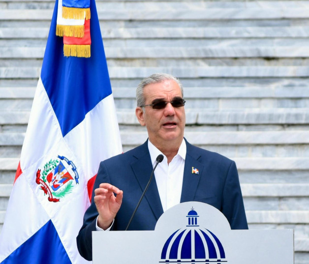 El presidente Luis Abinader en un acto celebradado este martes en el Palacio Nacional.