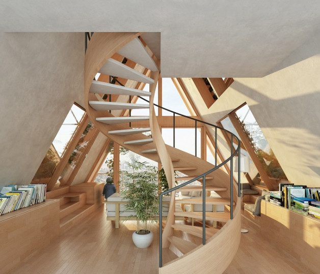 La madera conforma la estructura de estos pisos que pueden ser dúplex e incluso viviendas unifamiliares. Foto: Studio Precht