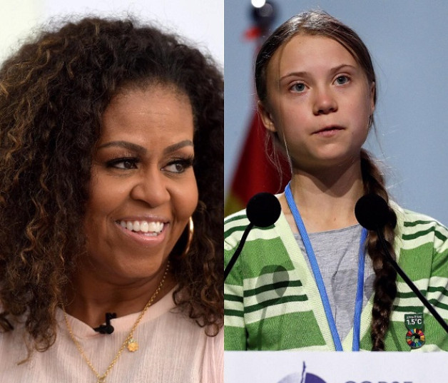 Fotografías de Michelle Obama y Greta Thunberg