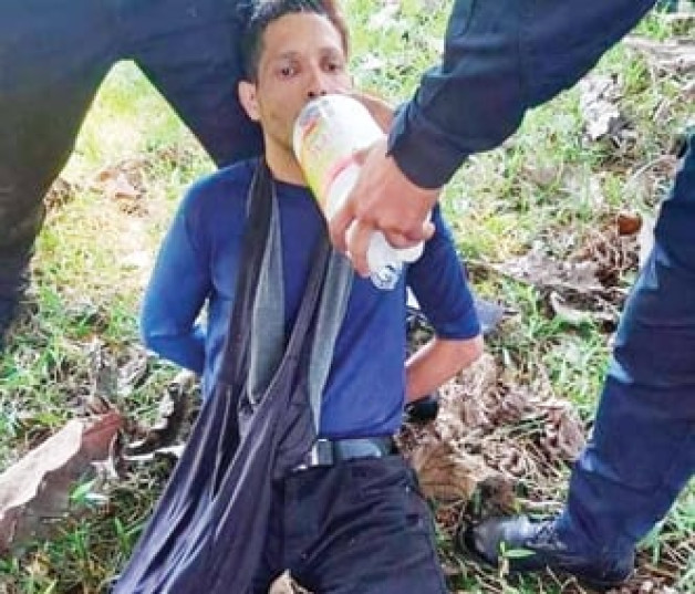 Gilberto Ventura Ceballos cuando fue recapturado por las autoridades de Panamá.