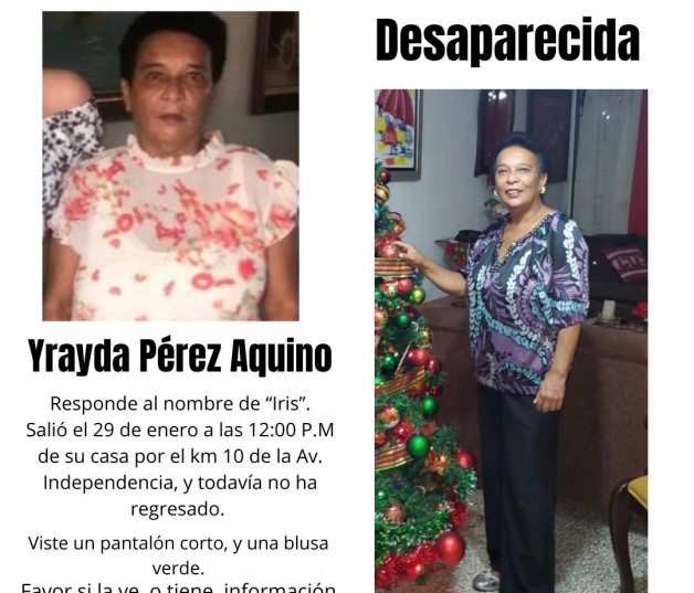Señora desaparecida, Yrayda Pérez Aquino