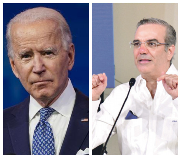 Presidente de EEUU, Joe Biden; y el presidente dominicano Luis Abinader.