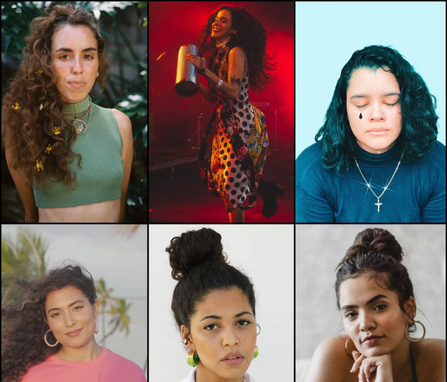 Varias de las nuevas cantantes que irrumpen en la música dominicana.