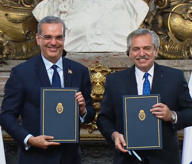 Presidente Luis Abinader y Alberto Fernández (Argentina). / Foto: fuente externa