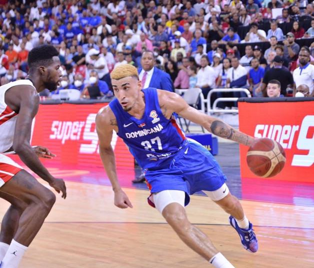 Chris Duarte durante su debut con la Selección Dominicana. Foto: Fuente Externa