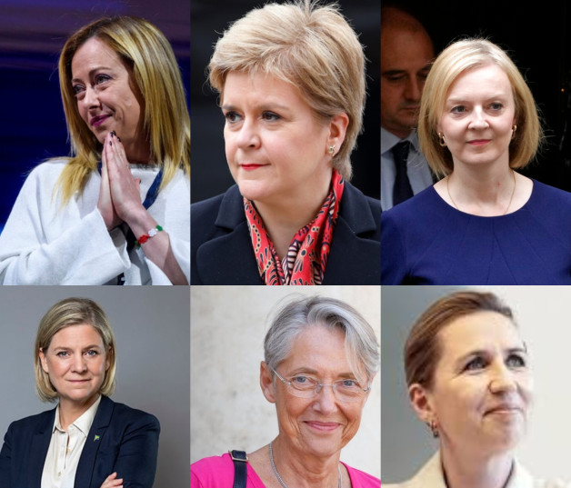 Las mujeres en el poder en Europa.