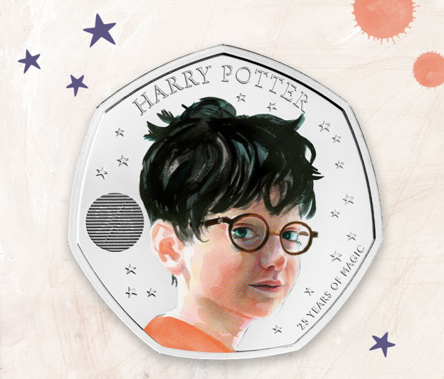 Cara de Harry Potter estará en monedas británicas.