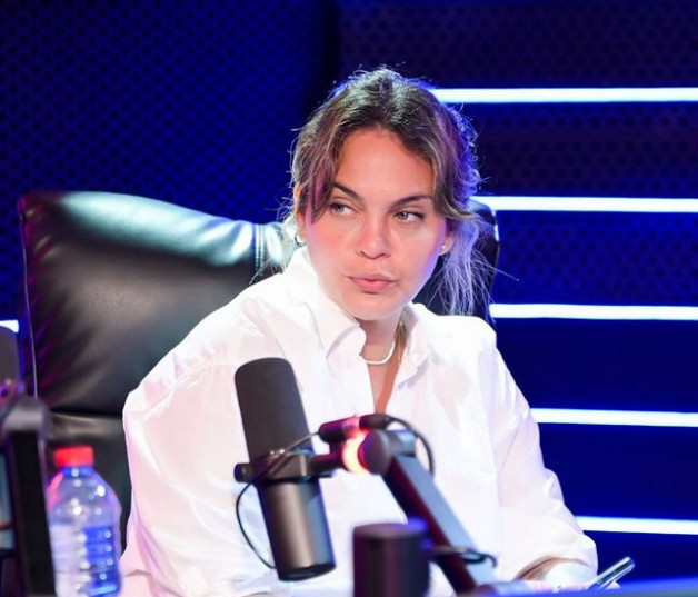 Sabrina Gómez en "Alofoke Radio Show". Fuente externa.