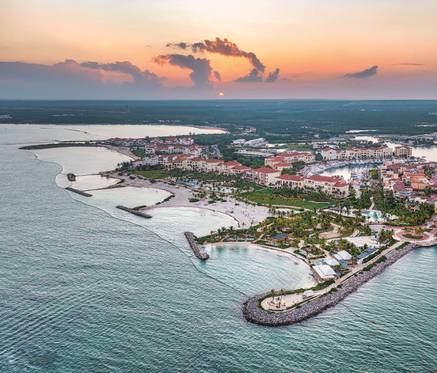 Marina cap cana sunset