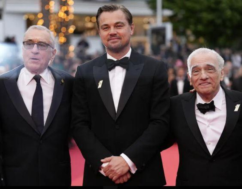 Robert DeNiro, Leonardo DiCaprio y Martin Scorsese en el Festival de Cine de Cannes