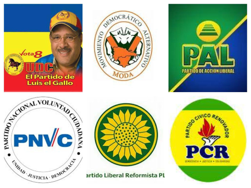 Fotos de los partidos que conversan con el PRM para ir aliados a las elecciones de 2020
