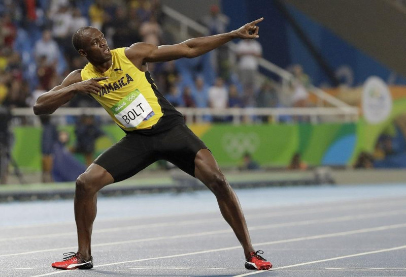Usain Bolt, el hombre más veloz de la historia.