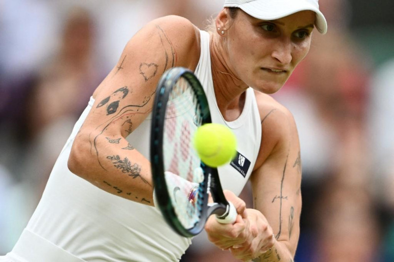 Marketa Vondrousova durante la final de Wimbledon