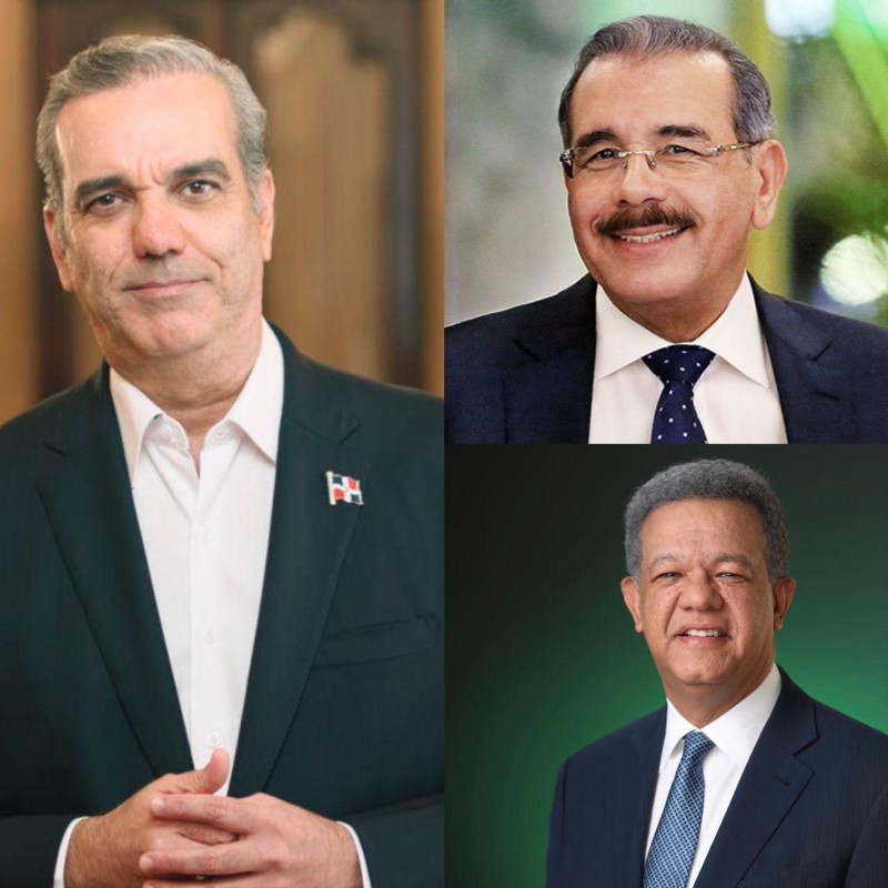 Danilo Medina, Leonel Fernández y Luis Abinader, presidentes que han optado por la reelección
