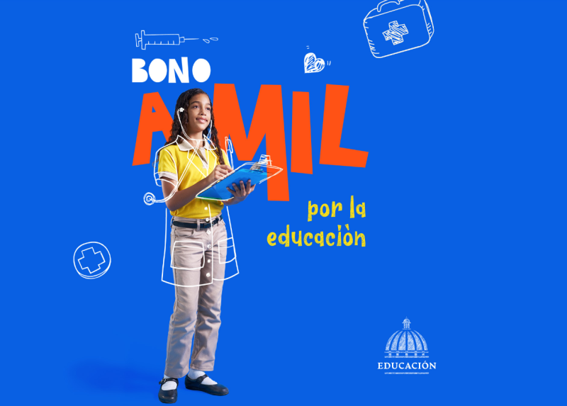 “Bono a Mil por la Educación” es una La bonificación otorgada el actual gobierno es por un valor de RD$1,000.00,  con el propósito de mitigar los gastos del inicio del año escolar correspondiente al periodo 2023-2024.