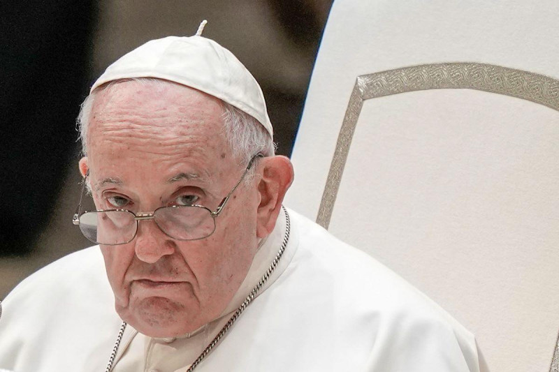 El papa Francisco asiste a la audiencia general semanal en el aula Pablo VI en el Vaticano, 23 de agosto de 2023.