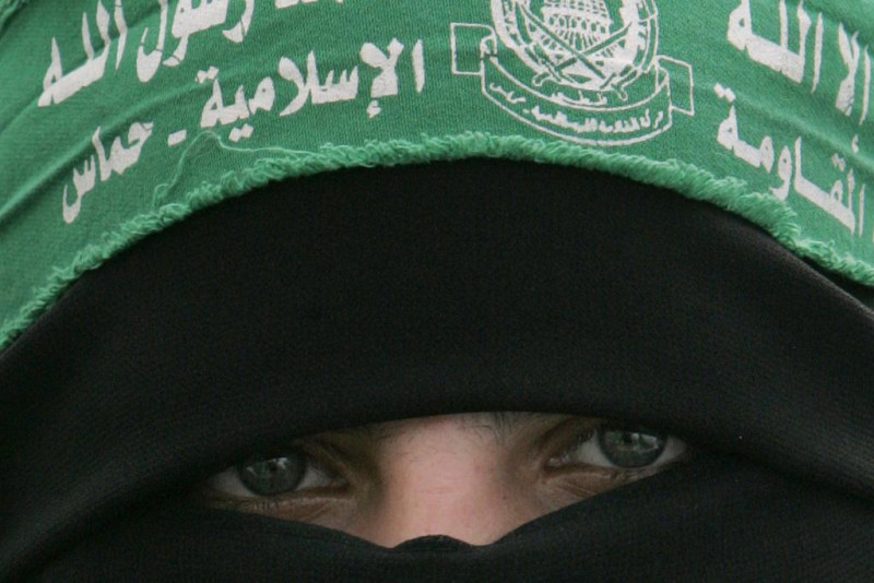 Un partidario palestino de Hamas