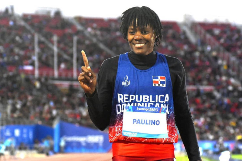 Marileidy Paulino antes de sostener su primera carrera en los Juegos Panamericanos que se celebraron en Santiago de Chile este año.