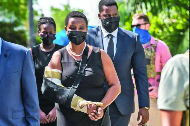 Martine Moise, la viuda del asesinado presidente Jovenel Moise, contra quien un juez de Puerto Príncipe dictó una orden de arresto relacionada con el magnicidio del exmandatario haitiano