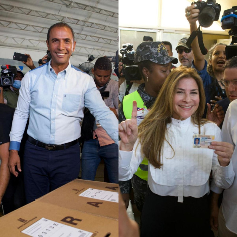 Domingo Contreras y Carolina Mejía, candidatos a la alcaldía del Distrito Nacional.