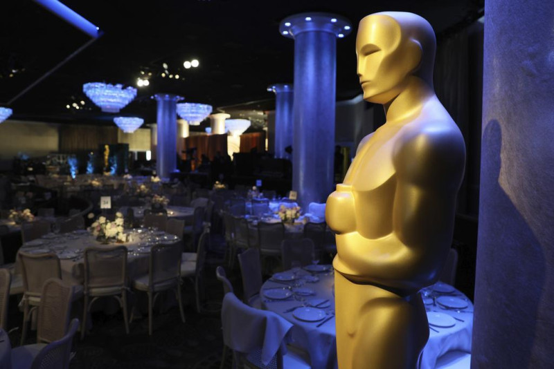 Vista general del almuerzo de nominados a la 96a entrega de los Premios de la Academia el 12 de febrero de 2024, en el Hotel Beverly Hilton en Beverly Hills, California.