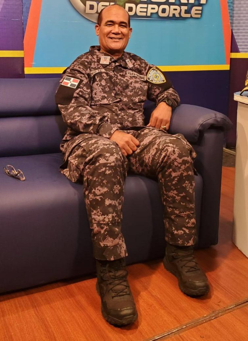 El general Jacobo Mateo Moquete durante su comparecencia en el programa La Hora del Deporte.