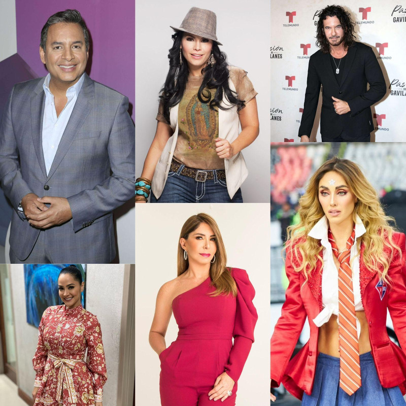 Daniel Sarcos, Olga Tañón, Norkys Batista, Viviana Gibelli, Mario Cimarro y Anahí.